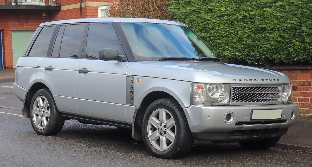 Silver 2003 Range Rover L322 (BMW era), front three-quarter view
