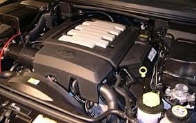 Jaguar AJ41 4.4 V8 petrol engine in a Range Rover L322 engine bay